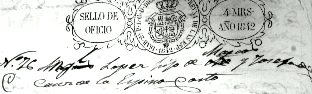 Angel, hermano de Antonio en el libro de quintas de 1843