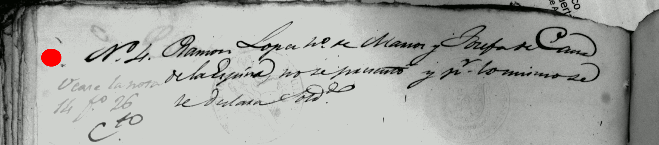 Ramón, hermano de Antonio, es declarado prófugo en el libro de quintas de 1847