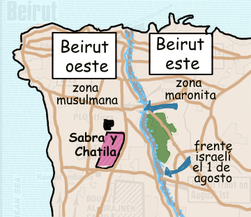 mapa beirut