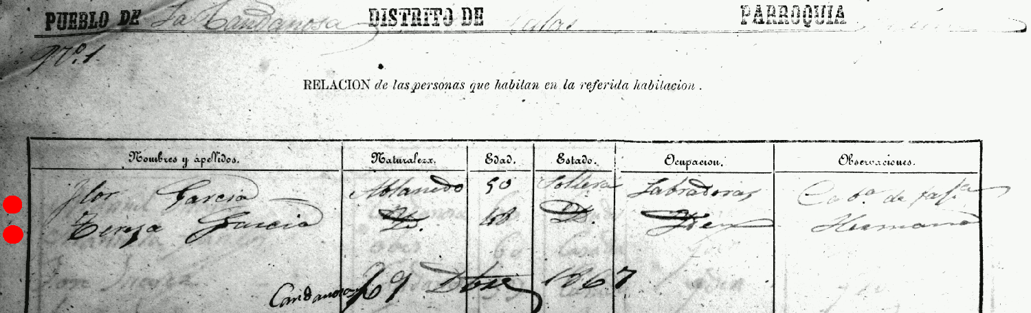 Padrón de la Espina de 1867