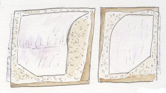 Forma de embalar las piezas de mosaico