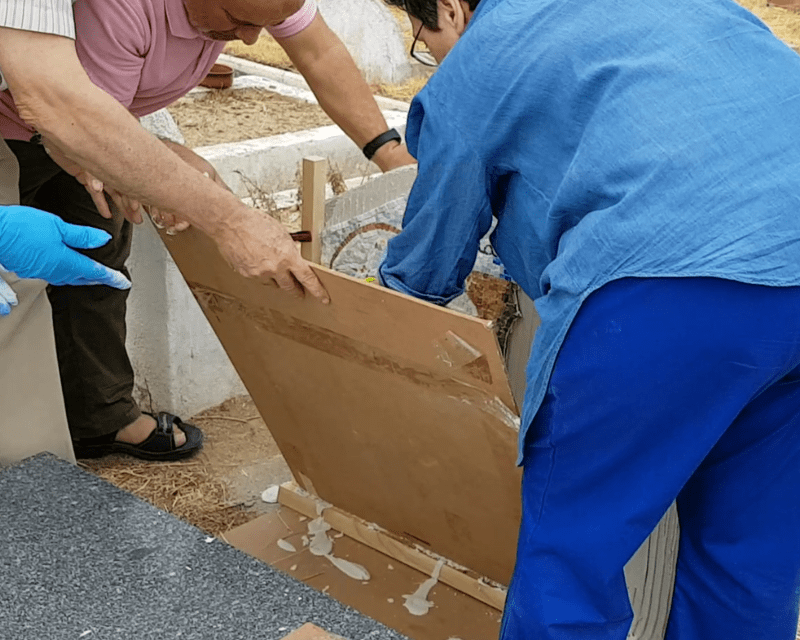 colocando la primera pieza 4