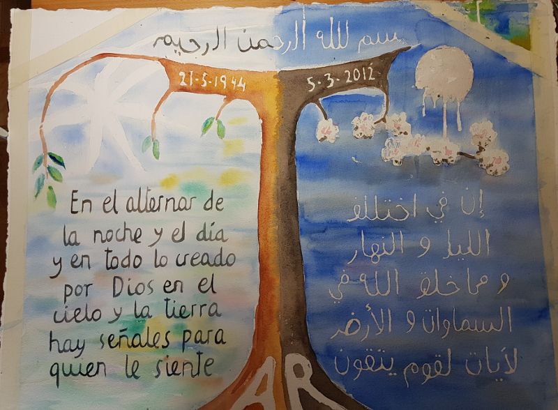 diseño del mosaico en acuarela
