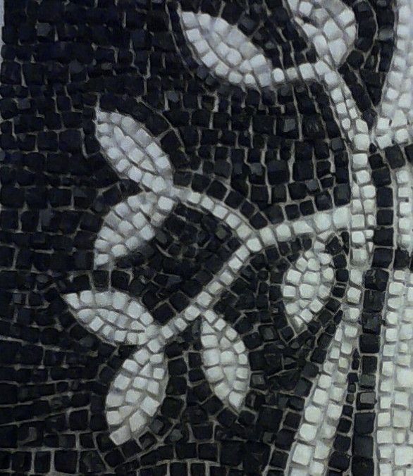 mosaico romano tecnica inversa mientras se realiza