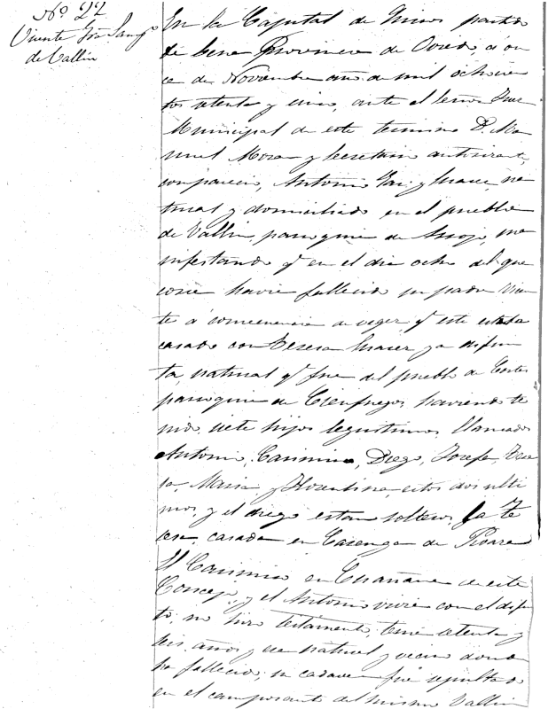 Defunción de Vicente GSP de Vallín