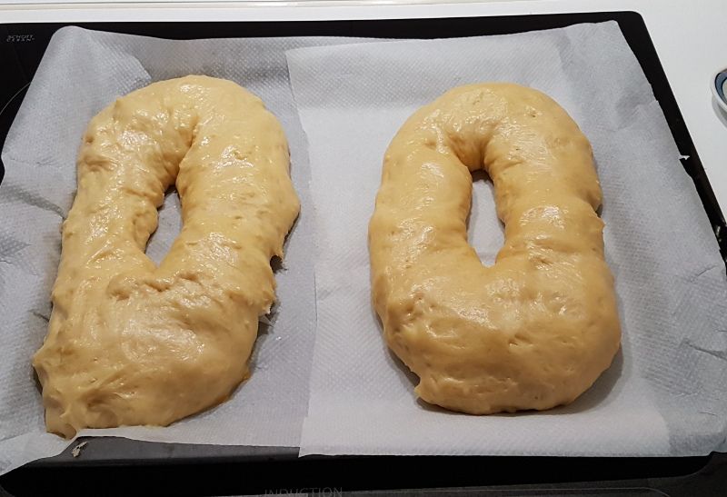 masa de roscones tras 2 horas de incubación